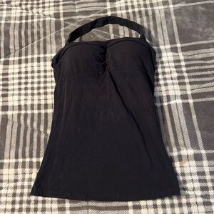 Black halterneck top